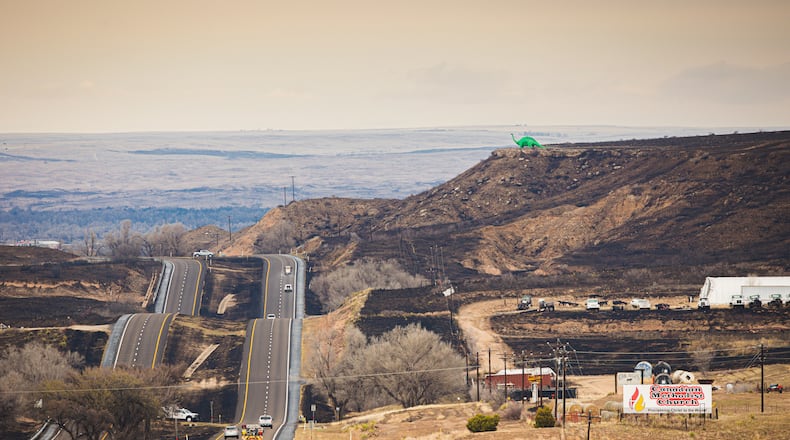 FILE - Land charred by the Smokehouse Creek fire is seen, Feb. 29, 2024, in Canadian, Texas. (AP Photo/David Erickson, File)