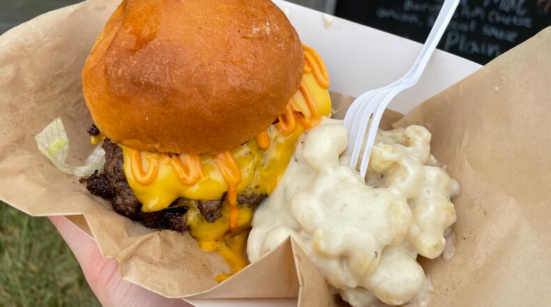 Northridge graduates, Austin Warman and Justin Hamilton, own and operate The Food Pitt, a food truck serving smash burgers and homemade macaroni and cheese. NATALIE JONES/STAFF