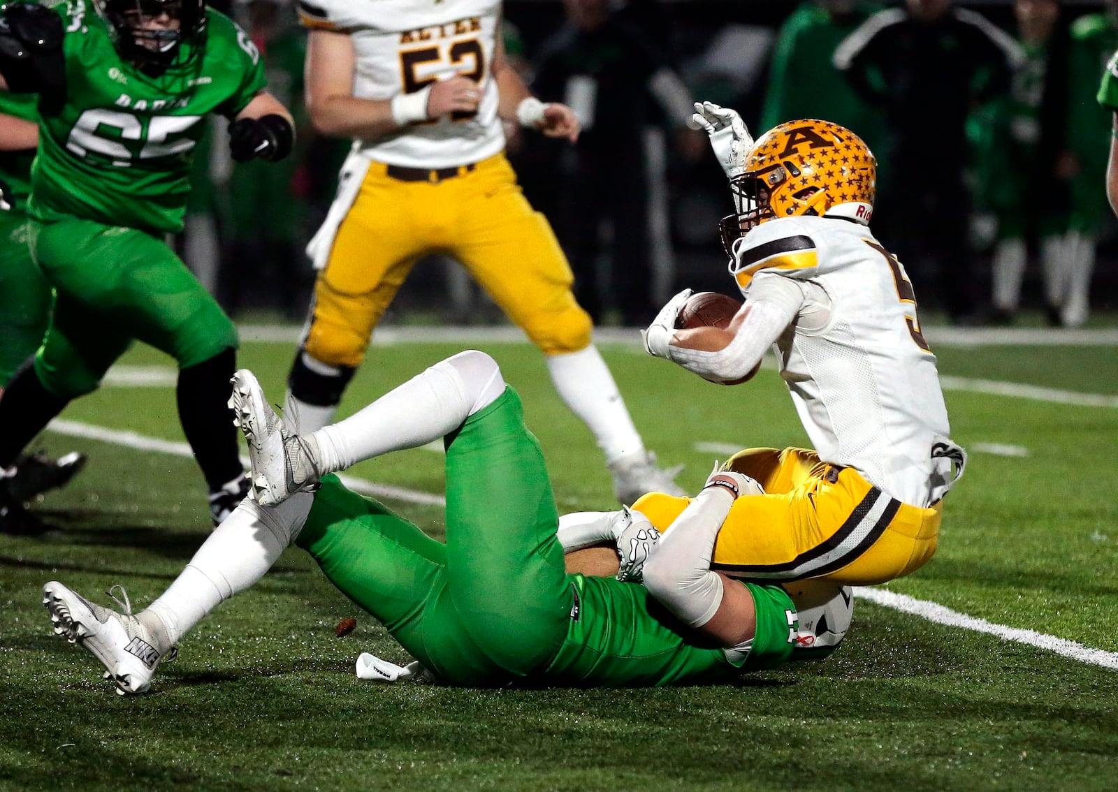Kettering Alter travels to Hamilton Badin in a Division III football playoff game on Friday, Nov. 7, 2025, at Matandy Sportsplex in Hamilton. Badin won 35-28. STEVEN WRIGHT / STAFF