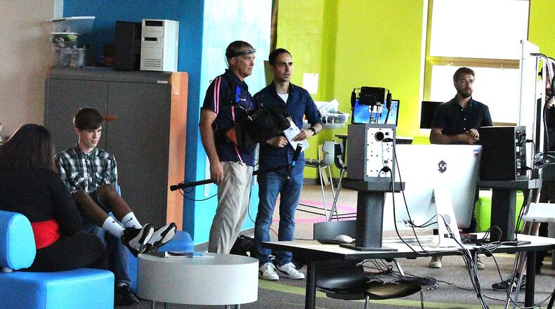 Springfield City School students recently took part in a Cisco commercial that lunched Tuesday. The commercial was filmed at the Springfield ConnectED Dome. JEFF GUERINI/STAFF