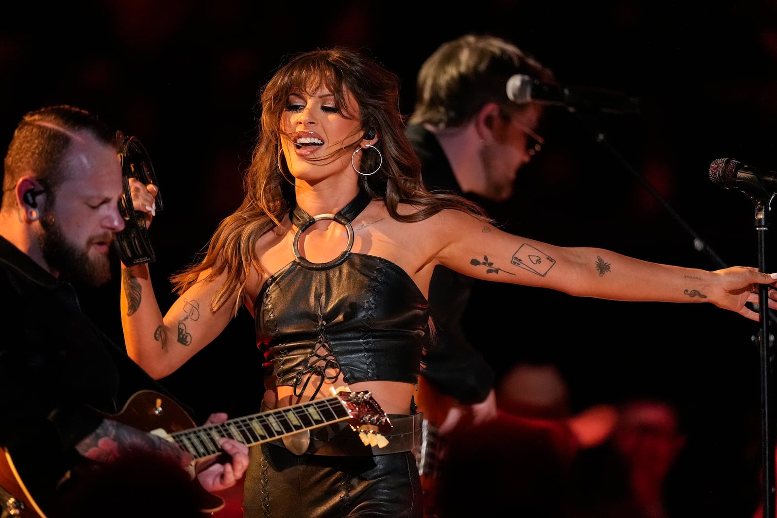 Ella Langley performs "Weren't for the Wind" during the 60th annual Academy of Country Music Awards on Thursday, May 8, 2025, in Frisco, Texas. (AP Photo/Chris Pizzello)