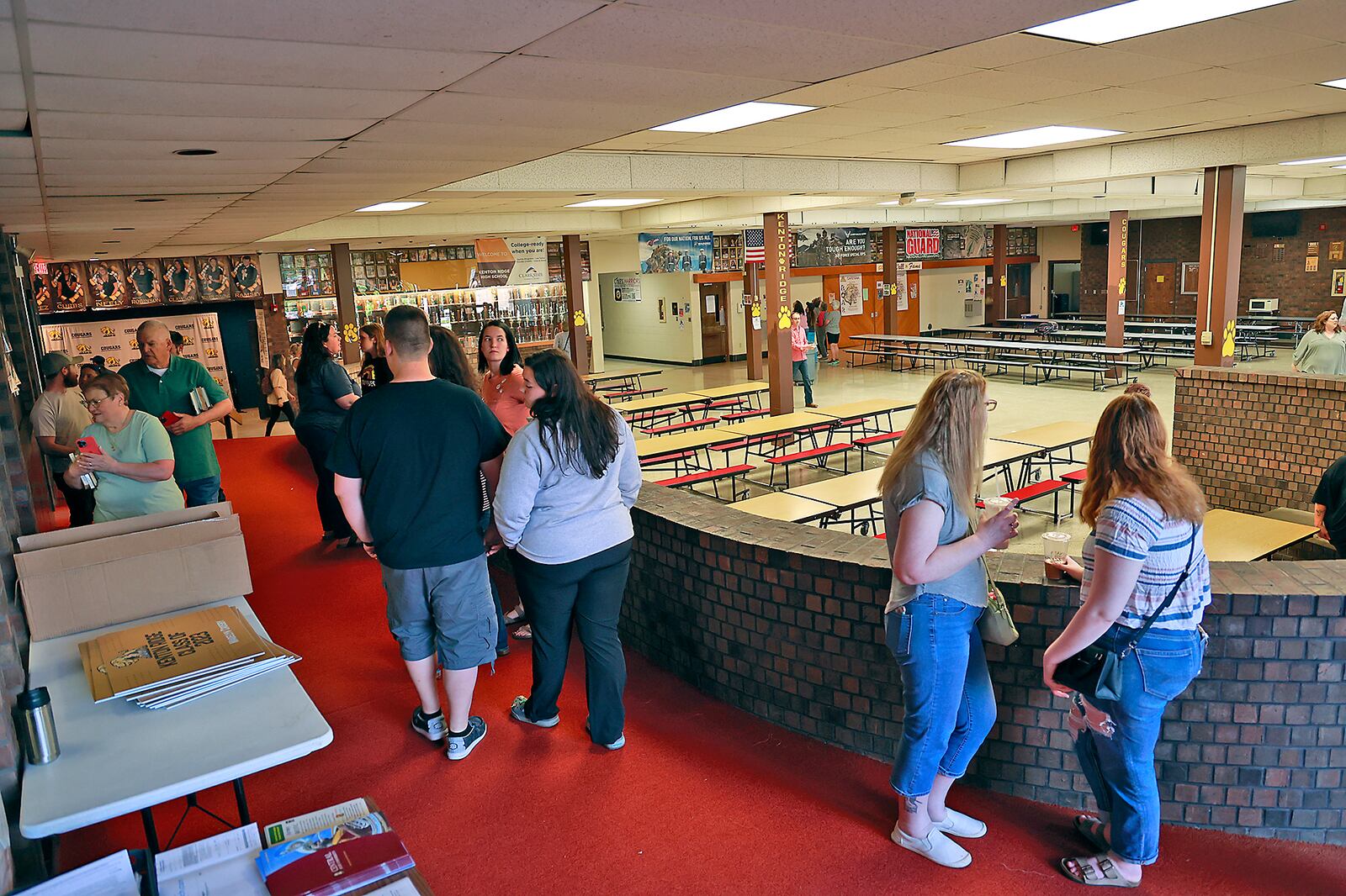 Kenton Ridge High School alumni and community members walk walked down memory lane Tuesday, May 9, 2023 during the "One Last Look" open house. The community was invited to tour Kenton Ridge High School as well as Northridge Middle/Elementary School and Rolling Hill Elementary School to reminisce before the school buildings are closed at the end of the school year. Kenton Ridge school's will be moving to a new preschool - 12 school building in the fall. BILL LACKEY/STAFF