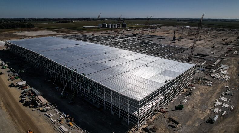 The $4.4 billion EV battery plant built by Honda and LG, which is expected to create 2,200 jobs, is under construction in Fayette County, just east of Greene County, employing hundreds of construction workers. A year ago, Chair Jerome Powell warned that the Fed was prepared to be similarly aggressive toward high inflation, saying its rate hikes would cause “some pain” in the form of higher unemployment. At a news conference last week, he suggested that a soft landing remains a “possible," if not guaranteed, outcome.  JIM NOELKER/STAFF