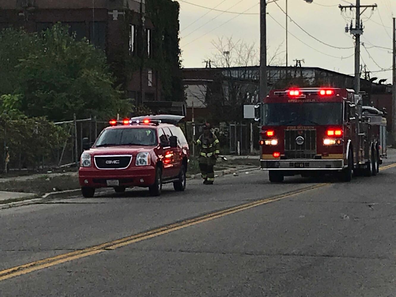 Abandoned factory fire in Springfield