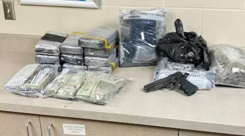 Cash linked to a drug cartel and17 kilos of cocaine were seized during a raid Tuesday, May 16, 2023, in Trotwood, the Miami Valley Bulk Smuggling Task Force announced. CONTRIBUTED