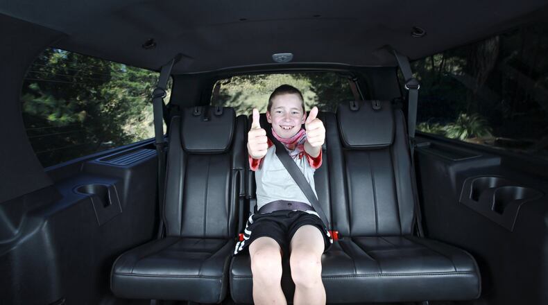 Children should sit in the back seat until they are the size of an adult. CONTRIBUTED