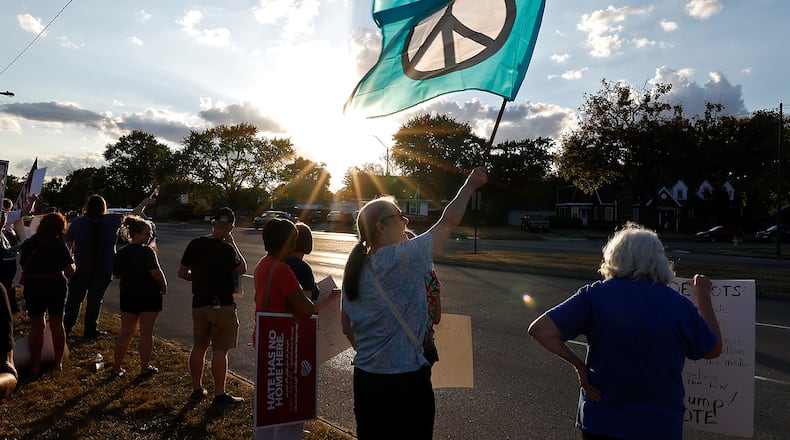 The Springfield Neighbors United effort is not the first visible group calling for support of Haitian immigrants in Springfield. Last September, a Peace Rally on that topic was held outside the Clark County Democratic Party office on Park Road. BILL LACKEY/STAFF