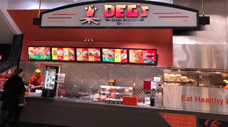 Deg's Flame Grilled Chicken has opened in the Mall at Fairfield Commons food court.