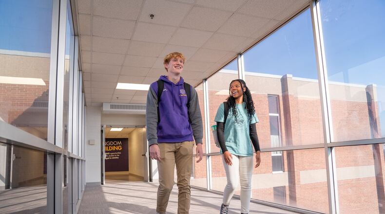 Dayton Christian students. Dayton Christian is one of the largest private schools in the area and serves preschool through 12th grade. They've rapidly grown in recent years and accept vouchers. Courtesy of Dayton Christian