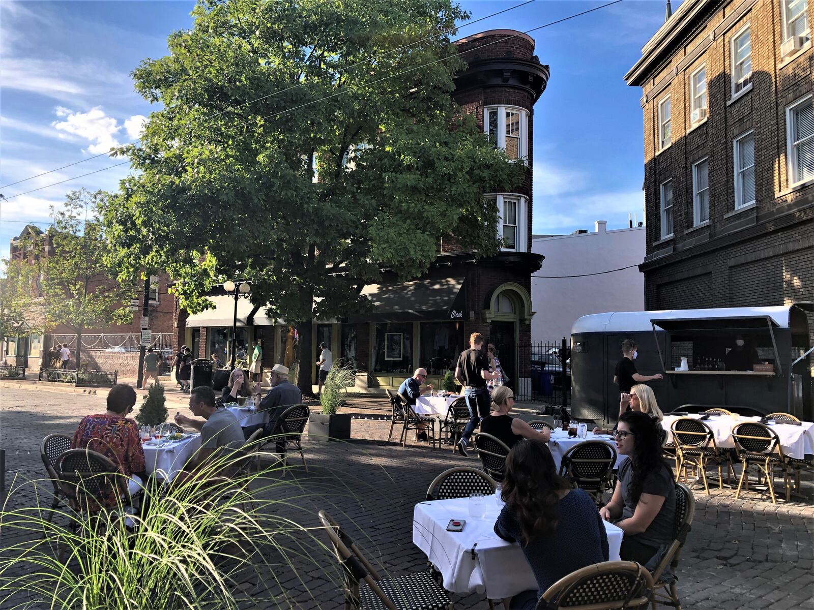 Roost offered outdoor seating on East Fifth Street during the Out on 5th program, which ended in late October. CORNELIUS FROLIK / STAFF