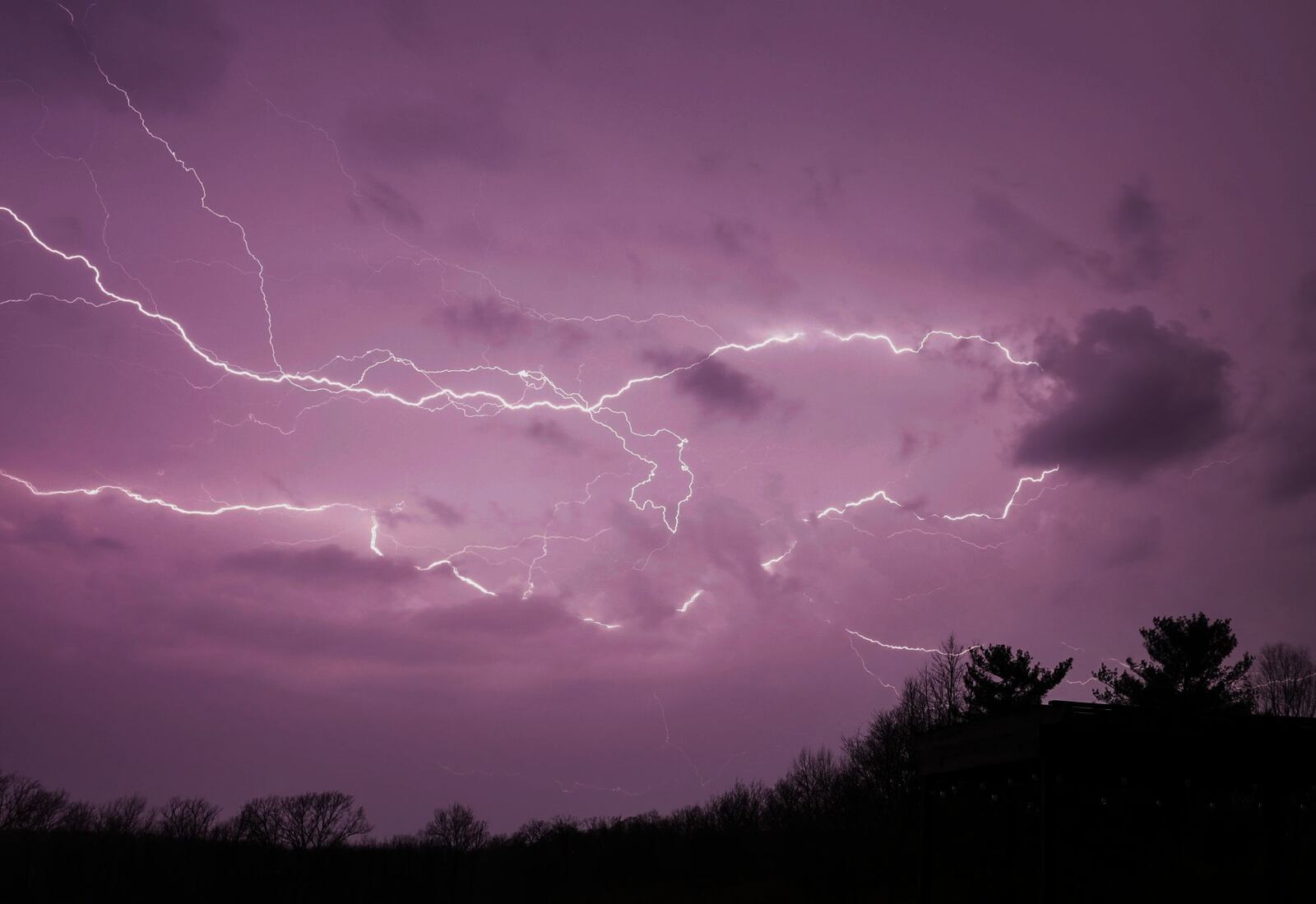 A storm came through Butler County with strong wind, rain and lightning overnight and into the morning Thursday,  April 3, 2025. NICK GRAHAM/STAFF