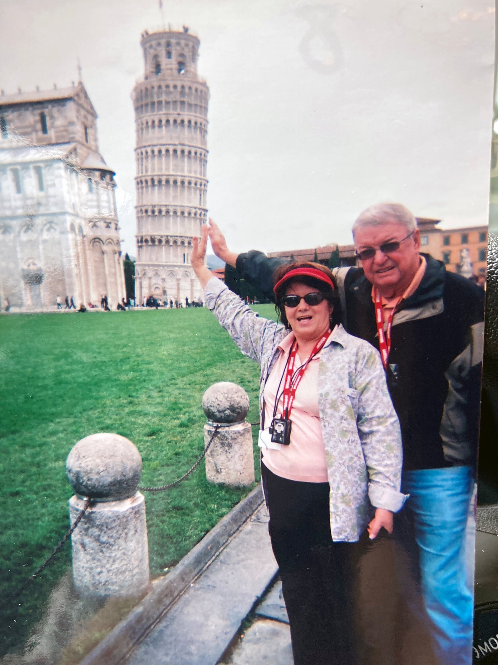 Pat Bell (Left) with Elmo Wilson in Pisa Italy in front of the famous leaning tower in May of 2008. CONTRIBUTED
