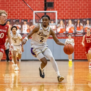 The Emmanuel Christian boys basketball team beat Twin Valley South 73-51 in a Division VI district semifinal game on Monday, March 2, 2026 at Troy High School. MICHAEL COOPER / STAFF