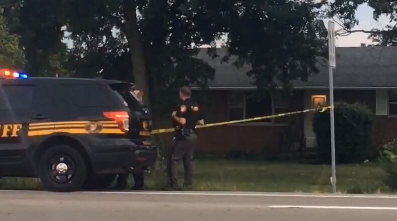 Clark County deputies investigate a shooting on Troy Road.