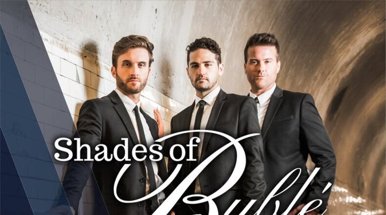 The Michael Bublé tribute act Shades of Bublé will bring in three talented vocalists performing the hits of the international star on Friday, Sept. 26 to Urbana's Gloria Theatre. CONTRIBUTED