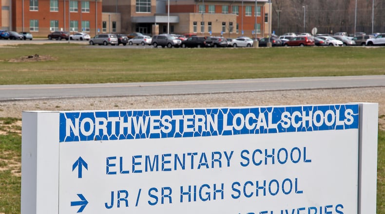 The Northwestern Local Schools campus on Troy Road in Clark County Friday, March 22, 2024. BILL LACKEY/STAFF