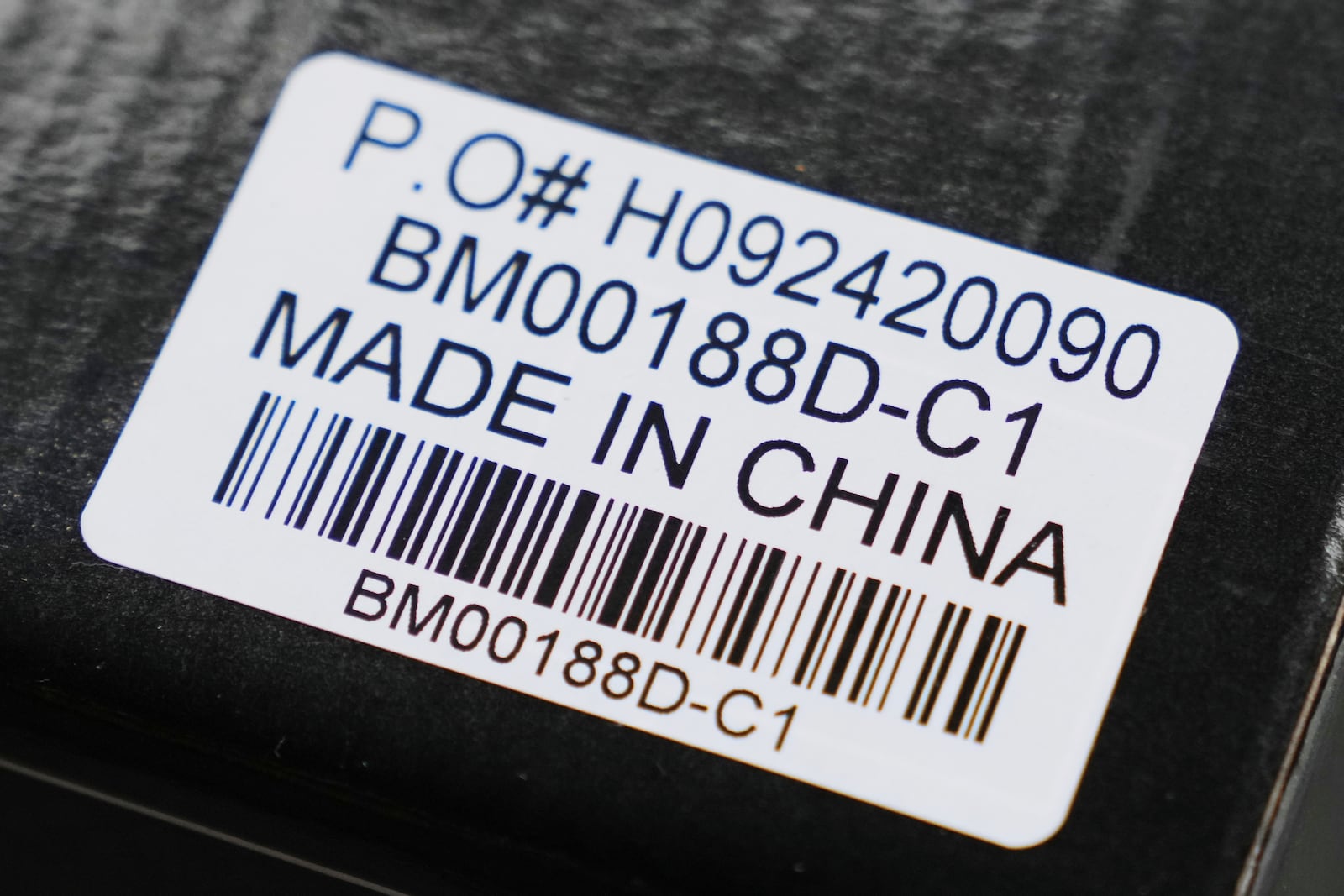 FILE - Made in China labels are shown on products in Carmel, Ind. on April 9, 2025. (AP Photo/Michael Conroy, File)