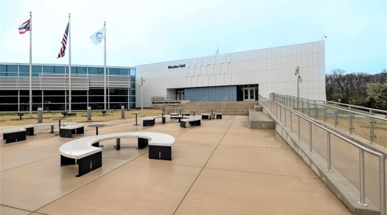 The new exterior of Clark State's Rhodes Hall. Contributed