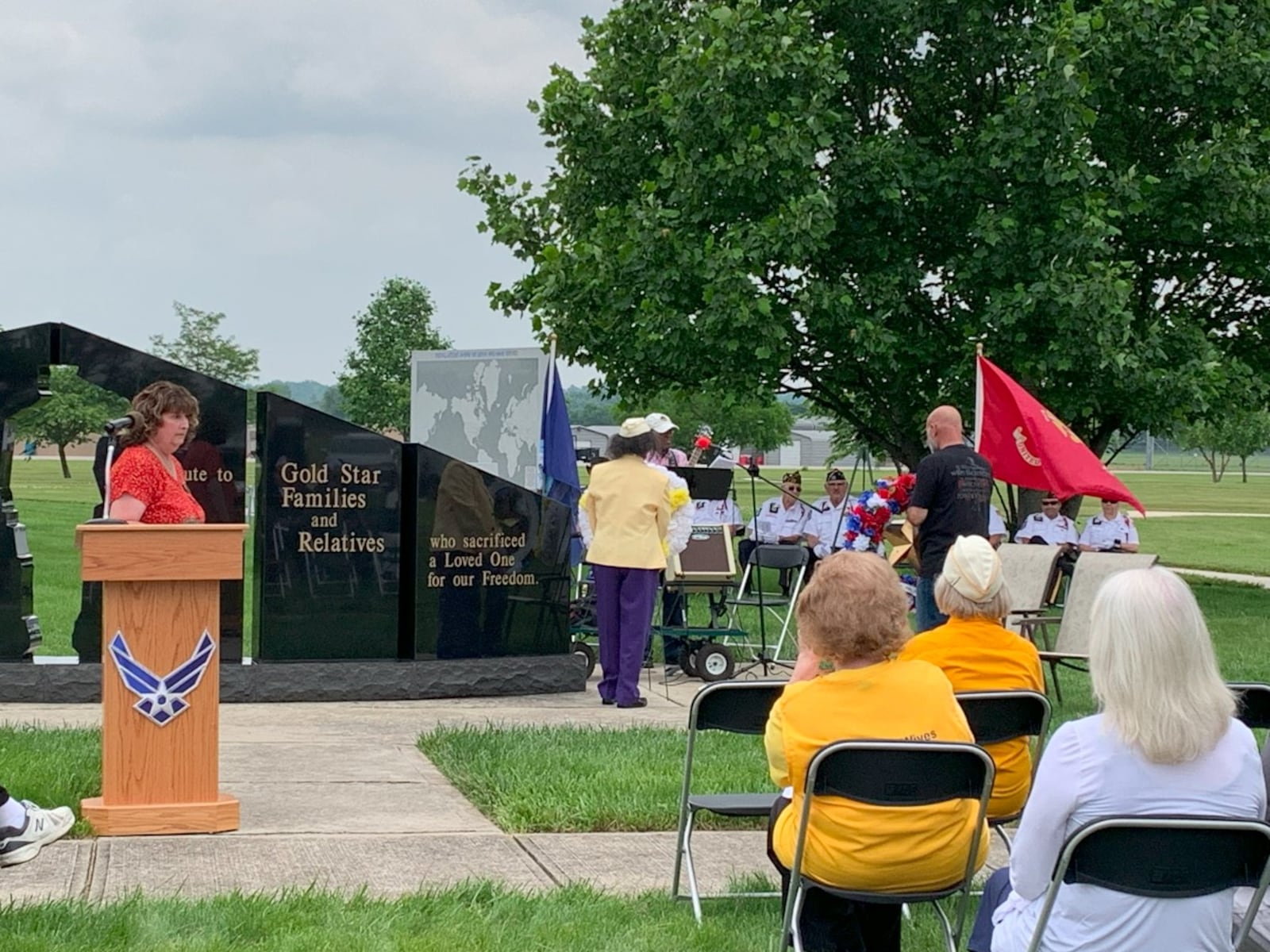 The Gold Star Families Memorial Service was held June 7 at the Memorial Monument at the Air Force Museum to honor those who died while serving in the U.S. military. Brooke Spurlock/Staff