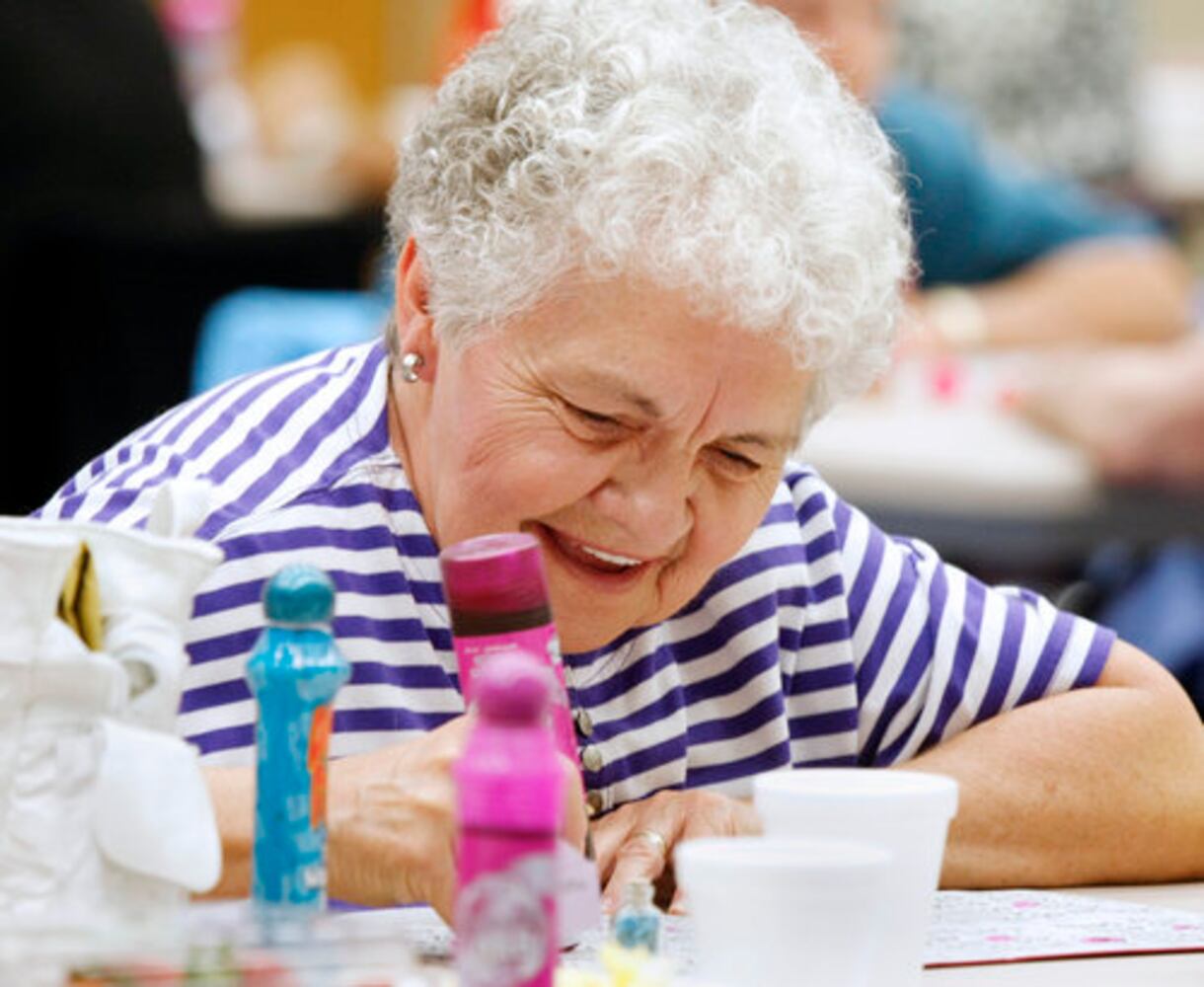 Seniors playing bingo