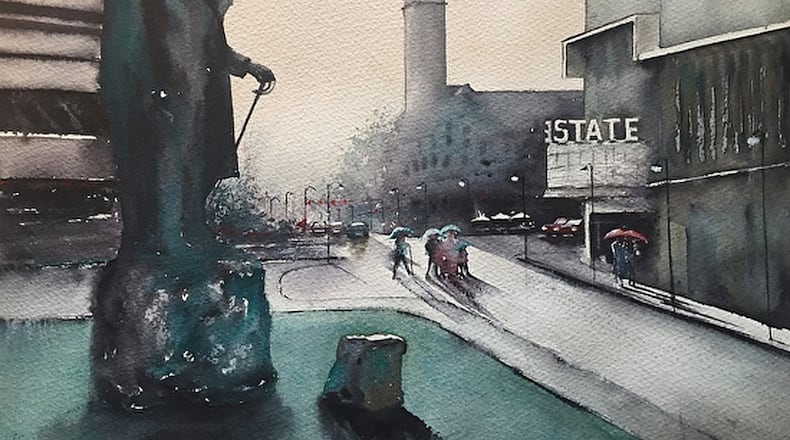 Paintings depicting Springfield, other area and international scenes are part of Rhonda Sloan’s art, which is on display this winter at Seasons Bistro and Grille. CONTRIBUTED