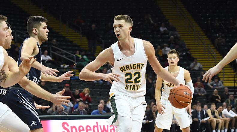 Wright State’s Parker Ernsthausen against North Florida earlier this season. Keith Cole/CONTRIBUTED