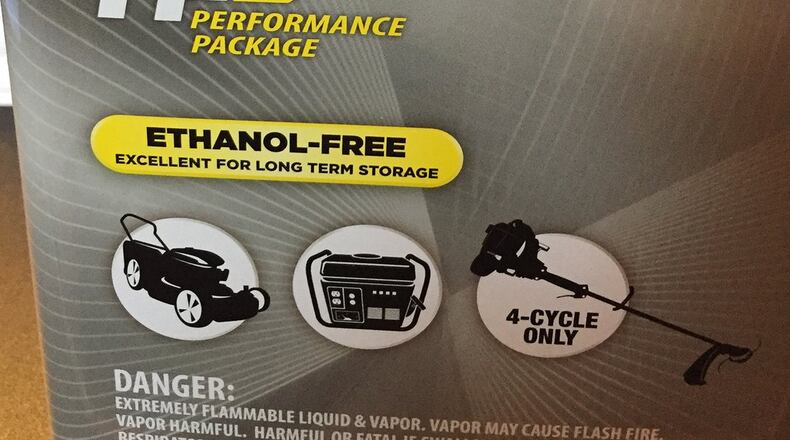TruFuel, sold at ACE Hardware, is one option for small engines being stored. James Halderman photo