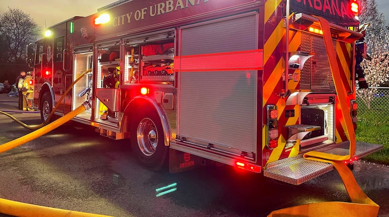 Urbana Fire Division at a fire on Beech Street and South Edgewood Avenue. Contributed