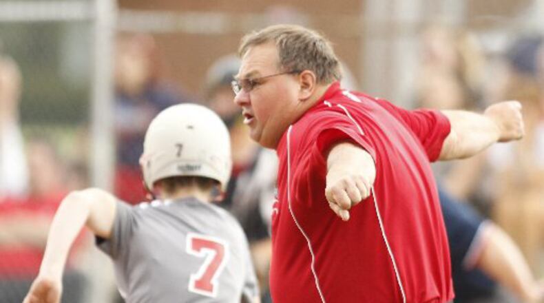 Veteran Southeastern High School softball coach Randy Delaney goes to work. FILE