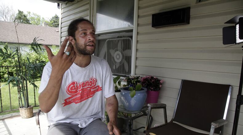 Darshawn Romine, the grandson of Charles Romine, says the family still wants answers about his death. Charles Romine, 71, called 9-1-1 on Sept. 18, 2017, but police were unable to locate him. Two days later his body was found along the banks of Wolf Creek. BYRON STIRSMAN/STAFF