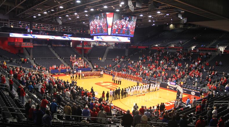 Dayton against Indianapolis in an exhibition game on Thursday, Nov. 1, 2018, at UD Arena.