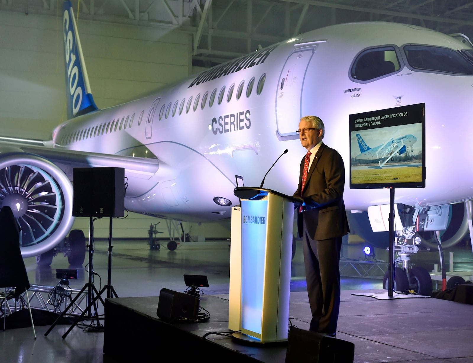 FILE - Transport Minister Marc Garneau speaks at a news conference in Mirabel, Quebec, Dec. 18, 2015. (Ryan Remiorz/The Canadian Press via AP, File)
