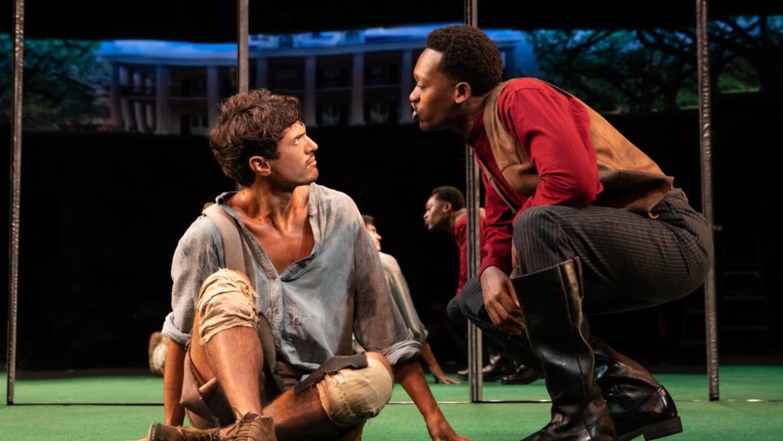 (left to right) Tony nominees James Cusati-Moyer (Dustin) and Ato Blankson-Wood (Gary) in Jeremy O. Harris' drama "Slave Play," which received a record 12 Tony nominations. CONTRIBUTED