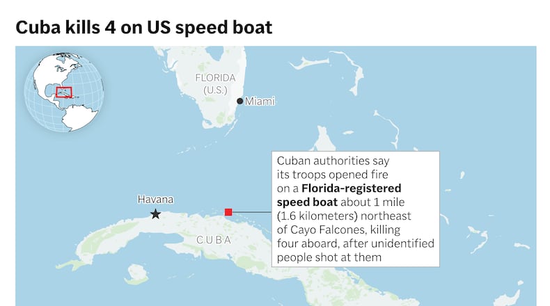 Cuba's military shot at a U.S.-registered boat Wednesday close to its shoreline, authorities said. (AP Digital Embed)