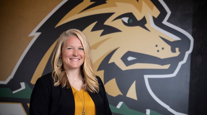 Kari Hoffman was introduced as the new women's basketball coach at Wright State on Friday, May 21, 2021. Erin Pence/Wright State Athletics