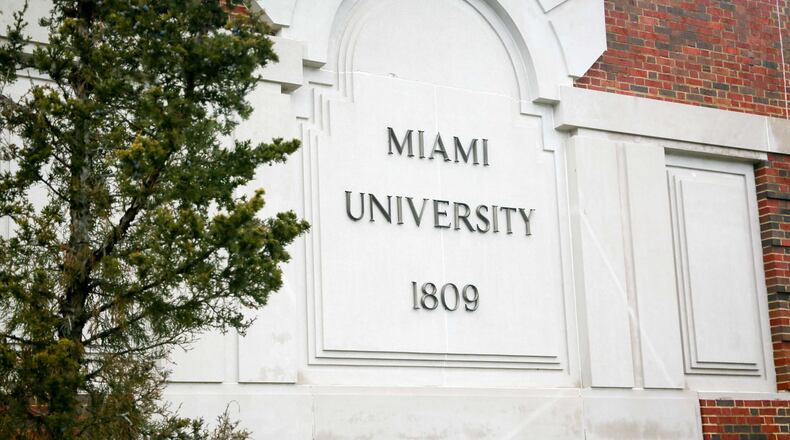 Miami University in Oxford. GREG LYNCH / STAFF FILE