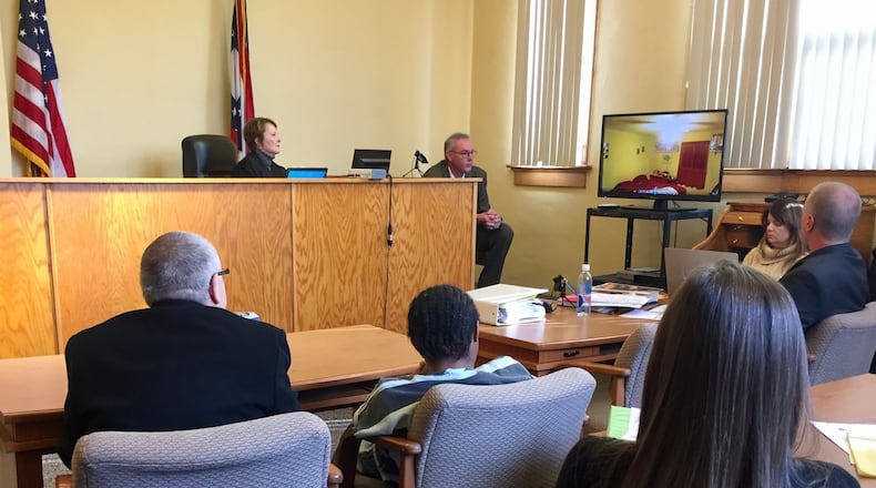 A view of the court room at the Logan County Juvenile Court on Friday afternoon. JEFF GUERINI/STAFF