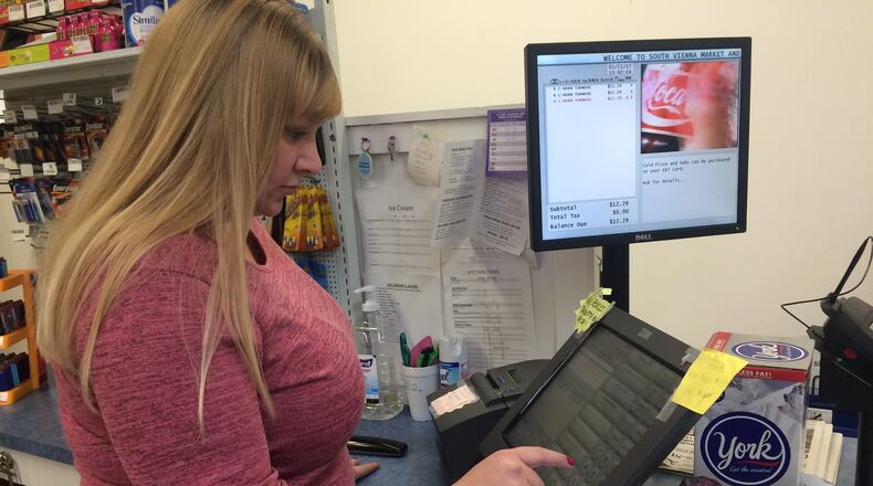 Christina Hopping works in South Vienna and supports the new income tax. Katherine Collins/Staff