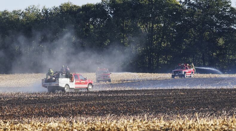 Multiple fire departments fight a field fire near Farmington Road and S Butter Street in German Twp. in this October 2022 file photo. NICK GRAHAM / STAFF