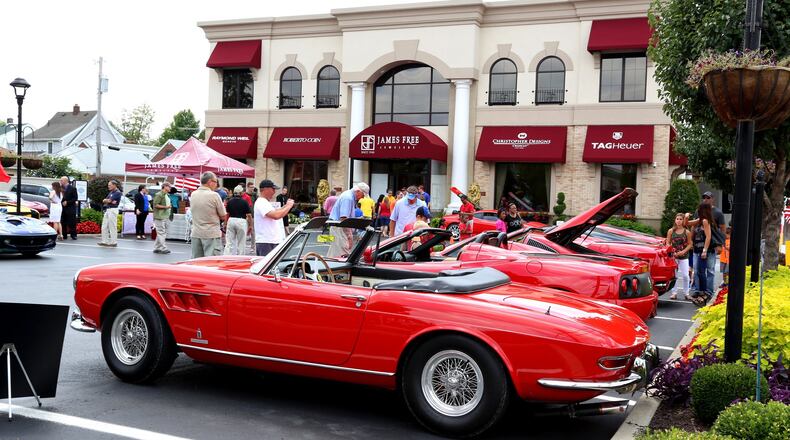 Members of the Ferrari Club of America Ohio Chapter will display 15 to 20 Ferraris, some of which are worth more than $1 million, on Sept. 23 at James Free Jewelers in Kettering. Contributed photo