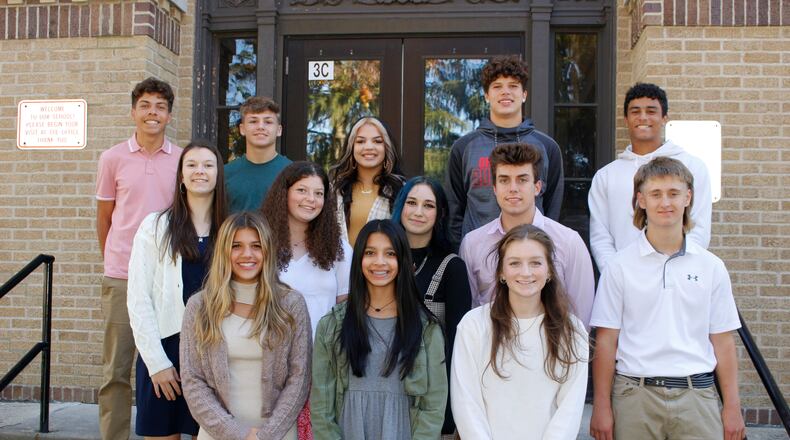 Southeastern’s 2022 Homecoming Court:
Front to Back (Left to Right): Ava South, Sophie Wilson, Ella McCombs, Cole Wamer, Mary Sulfridge, Sara Sulfridge, Nathalie Blankenship, Zack Mosier, Tad Griffin, Connar Mitchell, Caleesta Barnes, Brennan Workman and Jonah Asebrook. Not Pictured: Ethan Heskett.