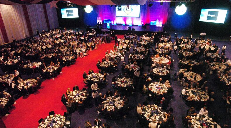 The National Aviation Hall of Fame’s 50th anniversary dinner and ceremony at the Dayton Convention Center. CONTRIBUTED