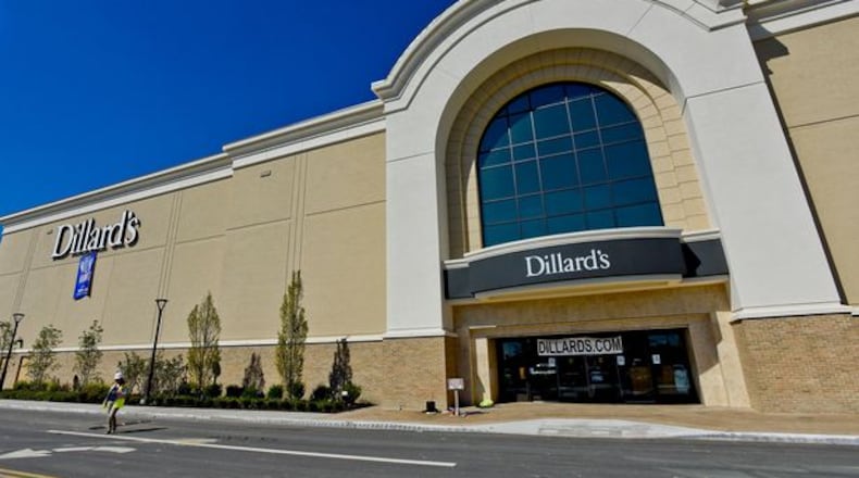 Dillard's announced strong sales heading into the holiday shopping season. The department store will open at the Mall at Fairfield Commons in March. NICK GRAHAM/STAFF