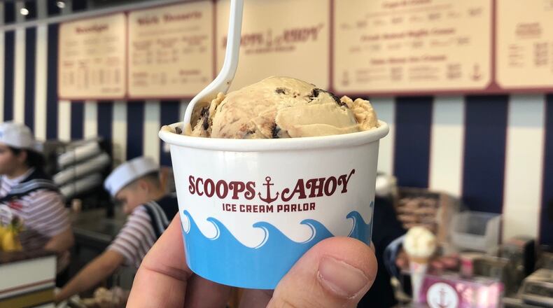 Baskin-Robins Ice Cream Shops, including the Dayton-area location at 27 N. Springboro Pike, have collaborated with “Scoops Ahoy Ice Cream Parlor,” the fictitious ice cream shop in the “Stranger Things” series. (SOURCE: BASKIN-ROBBINS)