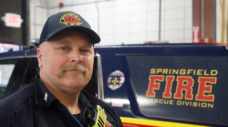 Lt. Felix Shanahan, of the Springfield Fire Division, talked about the city's Mobile Crisis Unit Tuesday, Jan. 9, 2024. BILL LACKEY/STAFF
