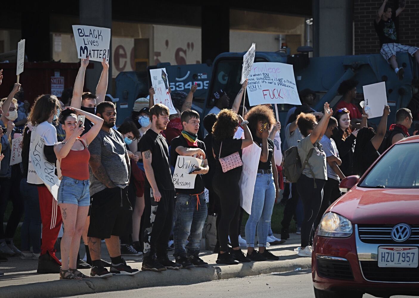 Protesters gather in Springfield today