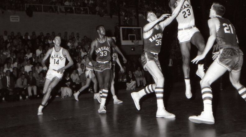 Wayne Embry at Miami in a game vs. Marshall. MIAMI UNIVERSITY PHOTOS