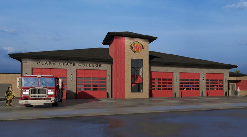 A rendering of the front of the new Springfield fire station on Limestone Street. Contributed