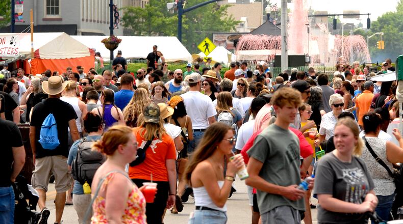 Strawberries took center stage during the 47th Annual Troy Strawberry Festival on Saturday and Sunday, June 3-4, 2023. Strawberries in various dishes along with other foods, vendors, a strawberry pie eating contest and live entertainment were offered throughout downtown area and along the Great Miami River levee. DAVID A. MOODIE/CONTRIBUTING PHOTOGRAPHER