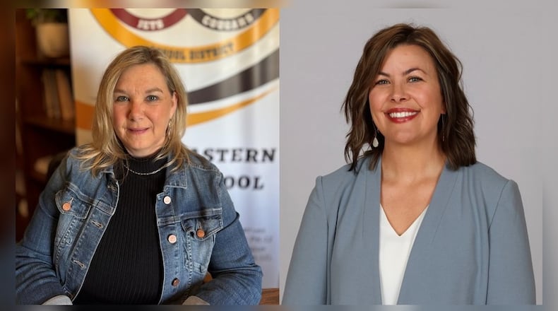 Lori Swafford (left) was named as the new Principal of Kenton Ridge High School and Aubree Kushmaul (right) as the new Principal of Northeastern Elementary School, effective for the 2025-26 school year.